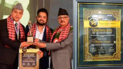 सेन्ट लरेन्स कलेजका क्याम्पस प्रमुख महर्जन सम्मानित